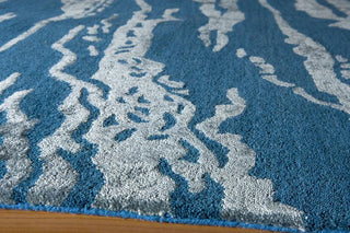 Momeni Zen ZEN-2 Cobalt Area Rug Corner Shot