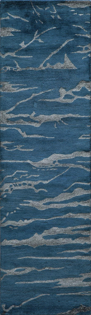 Momeni Zen ZEN-2 Cobalt Area Rug Closeup