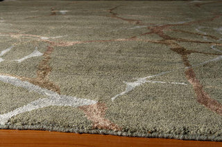 Momeni Zen ZEN-5 Sage Area Rug Corner Shot