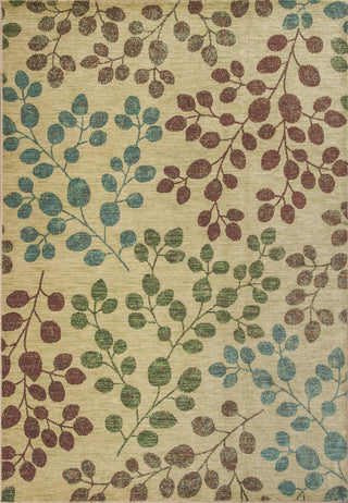 KAS Zen 5053 Sand Foliage Area Rug main image