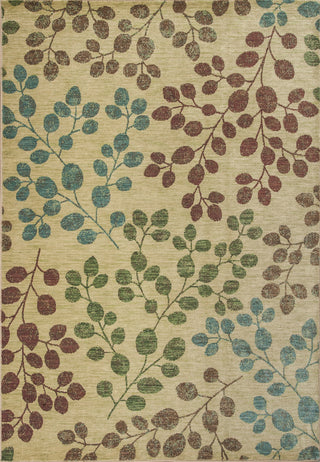 KAS Zen 5053 Sand Foliage Area Rug 