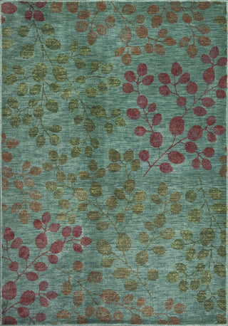 KAS Zen 5054 Teal Foliage Area Rug 