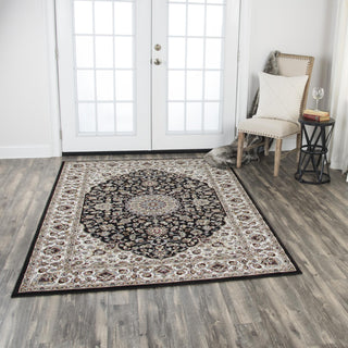 Rizzy Zenith ZH7113 Black Area Rug Corner Image