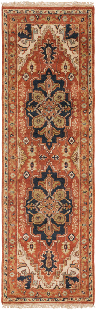 Surya Zeus ZEU-7805 Cherry Hand Knotted Area Rug 2'6'' X 8' Runner