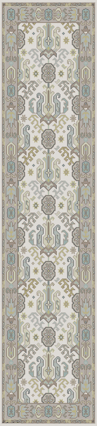 Zeus ZEU-7829 White Area Rug by Surya 2'6'' X 8' Runner