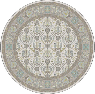 Zeus ZEU-7829 White Area Rug by Surya 8' Round