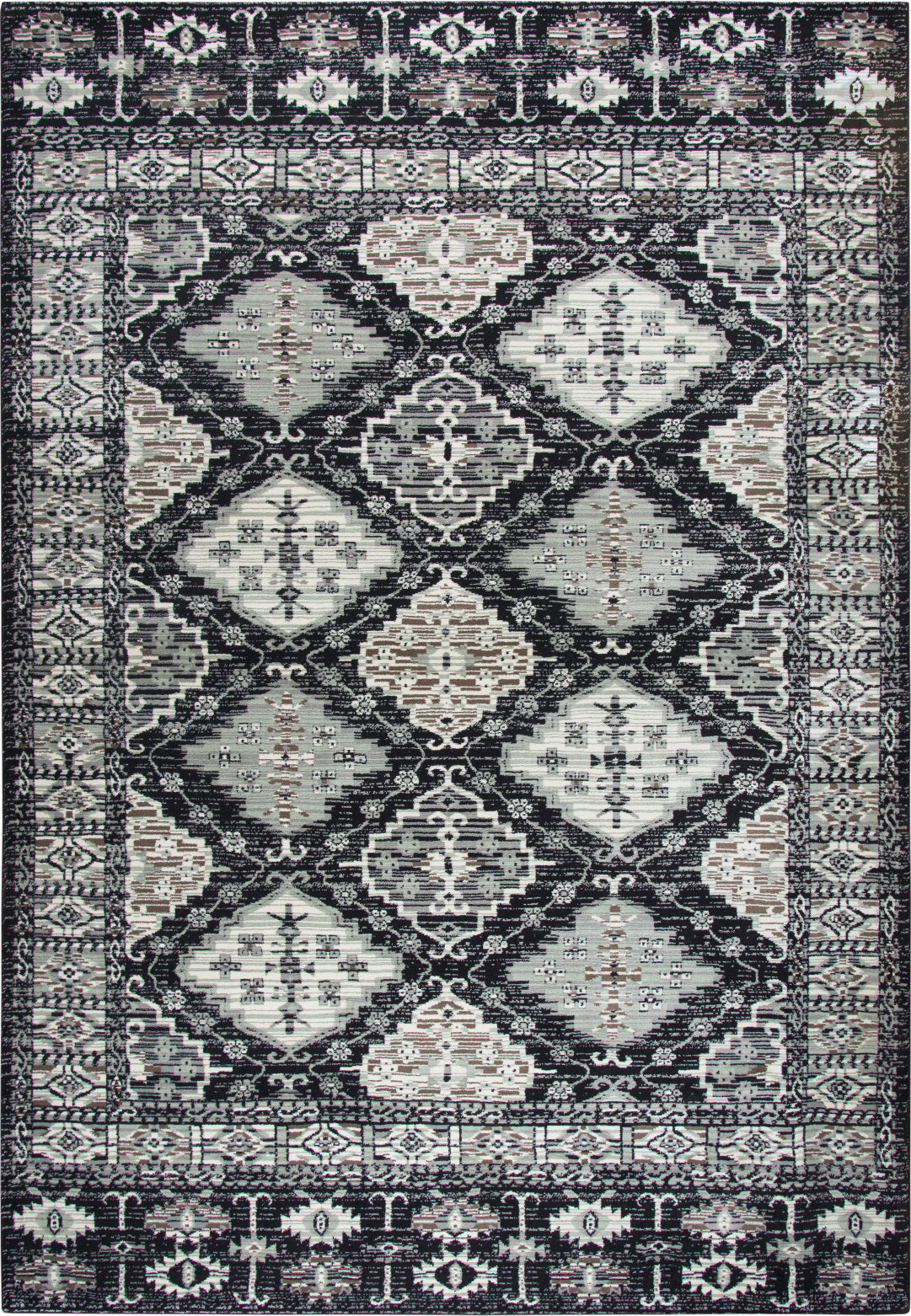 Rizzy Zenith ZH7077 Black Area Rug main image
