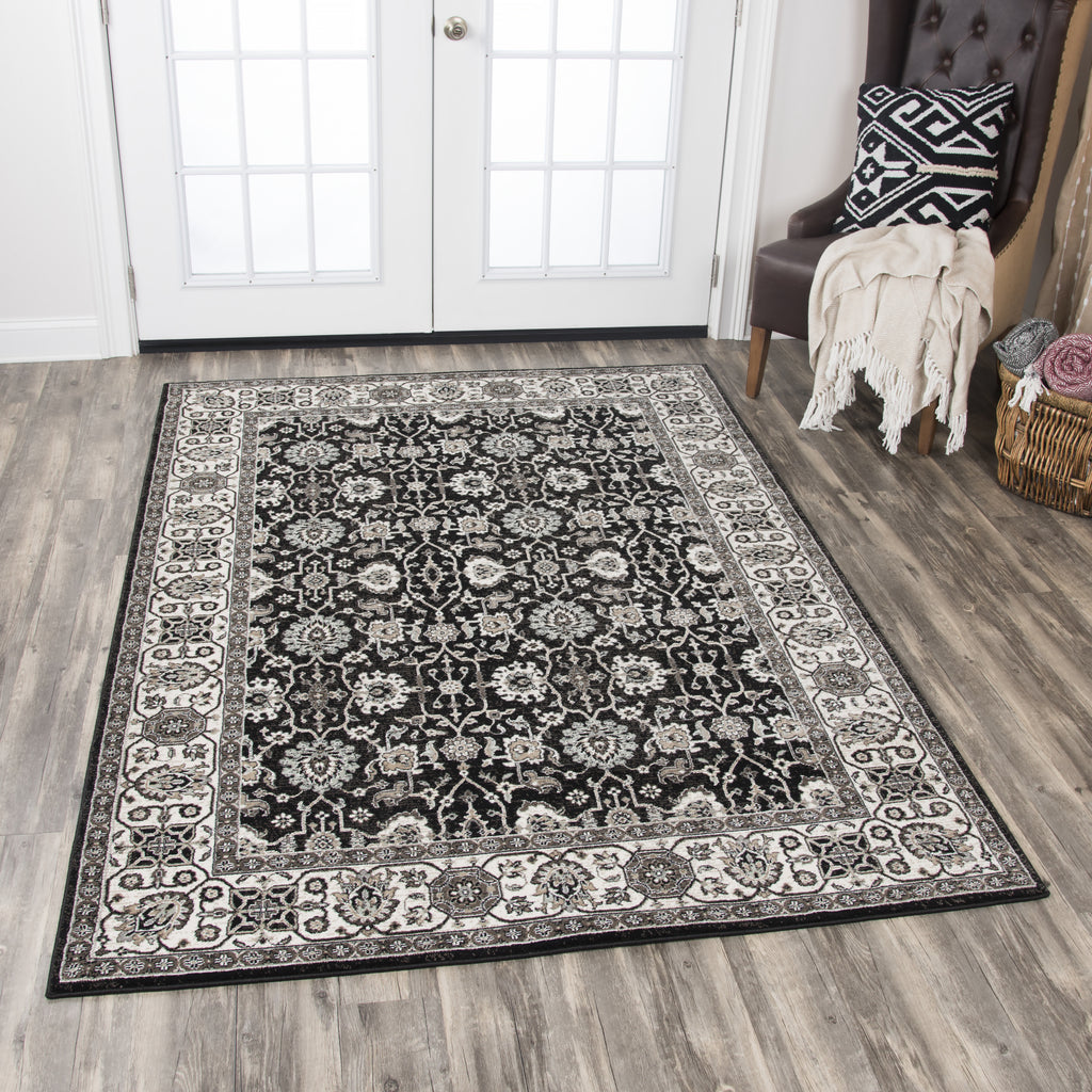 Rizzy Zenith ZH7092 Black Area Rug  Feature