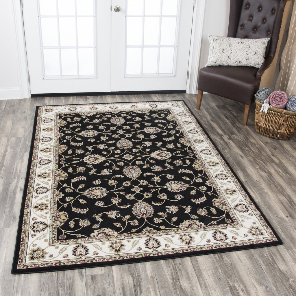 Rizzy Zenith ZH7115 Black Area Rug  Feature