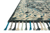 Loloi Zharah ZR-02 Teal/Grey Area Rug Corner Shot Feature