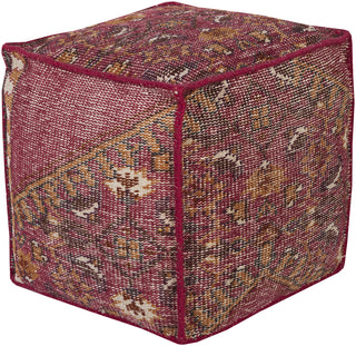 Surya Zahara ZHPF-004 Pink Pouf 18 X 18 X 18 Cube