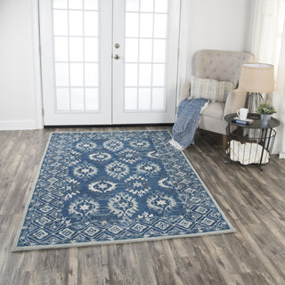 Rizzy Zingaro ZI017B Blue Area Rug Corner Image