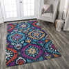 Rizzy Zingaro ZI770A Navy Area Rug Corner Image Feature