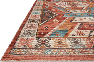 Loloi II Zion ZIO-05 Red/Multi Area Rug Corner 