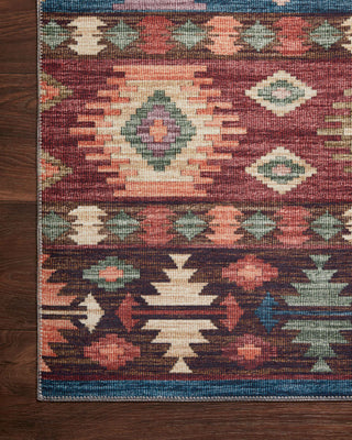 Loloi II Zion ZIO-06 Fiesta/Multi Area Rug Corner On Wood