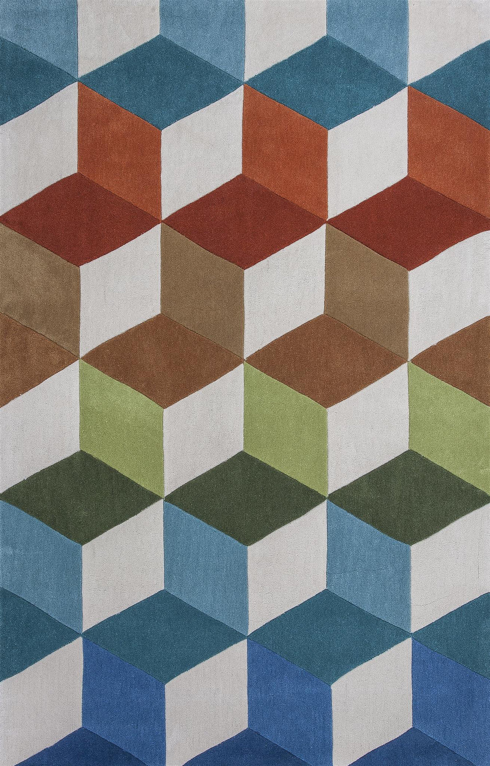 KAS Zolo 3905 Coral/Blue Kaleidoscope Area Rug