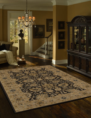 Momeni Zarin ZR-02 Charcoal Area Rug Roomshot Feature