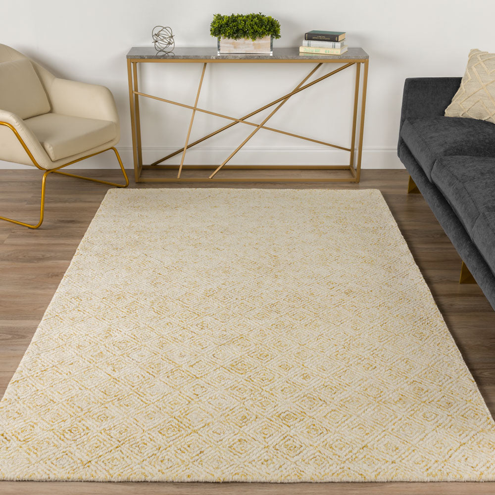 Dalyn Zoe ZZ1 Gold Area Rug Room Scene Featured