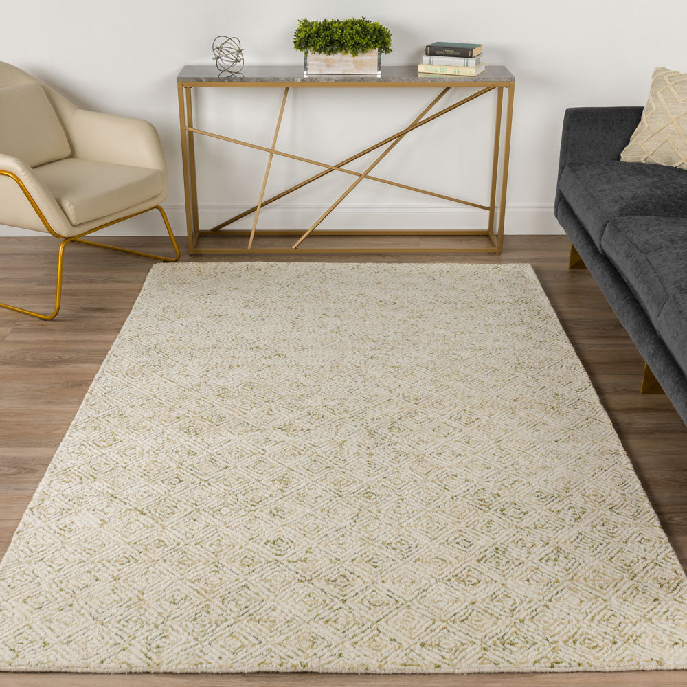 Dalyn Zoe ZZ1 Lime Area Rug Room Scene Featured