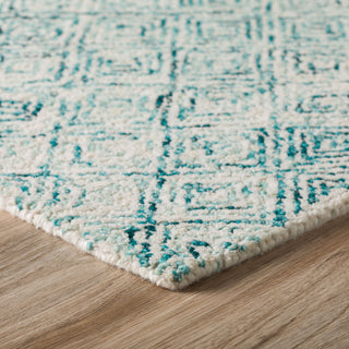 Dalyn Zoe ZZ1 Teal Area Rug Corner