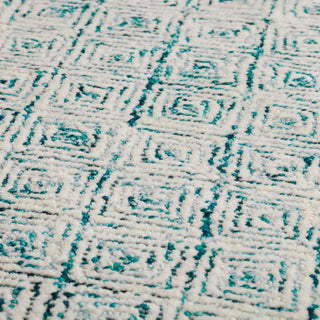 Dalyn Zoe ZZ1 Teal Area Rug Close Up 