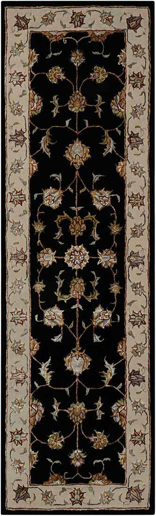 Nourison Serenade SRD01 Black Area Rug by Michael Amini